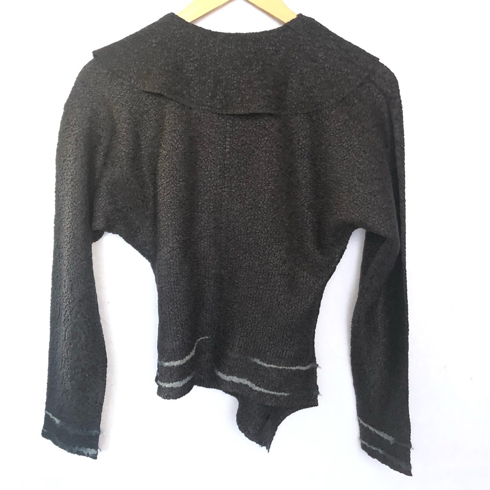 Anne Fontaine Crinkle Asymmetrical Medina Blouse 2 - Picture 3 of 8